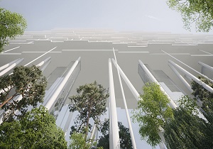 ЖК Бадаевский поднят на 35-метровые колонны