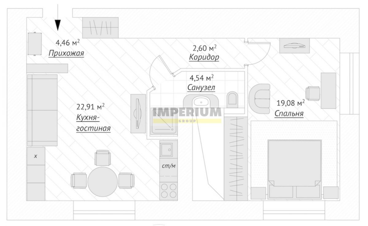 Купить апартаменты в ЖК Дом на Красина - 125.5 м2 без отделки в Москве