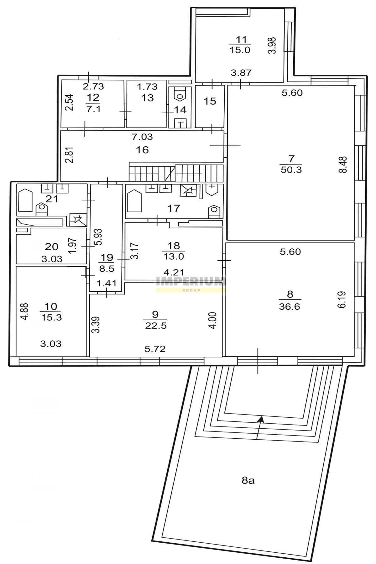 Купить квартиру в ЖК Гранатный 6 - 232 м2 без отделки в Москве